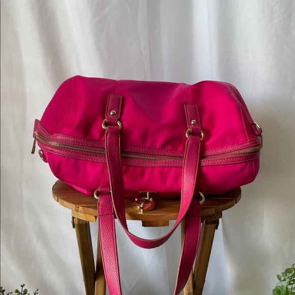Juicy Couture Hot Pink Nylon Mini Weekender Y2K - Picture 7 of 8